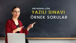 MEB, 2. Dönem 1. Yazılı Sınav Örnekleri