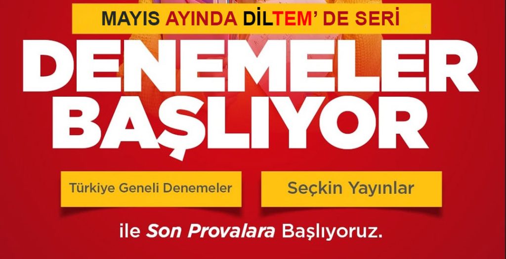 Mayıs Ayı Seri Denemeleri Başlıyor.