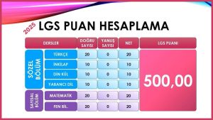 LGS Puan Hesaplama 2025